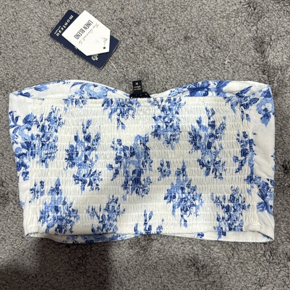 NWT Tullea Monteau LA Linen Top Strapless Medium - Picture 3 of 3